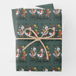 Gewoon een vrolijke gans patchwork Kerst eend grap Inpakpapier Vel