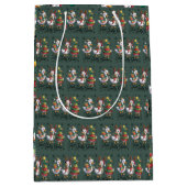 Gewoon een vrolijke gans patchwork Kerst eend grap Medium Cadeauzakje (Voorkant)