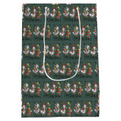 Gewoon een vrolijke gans patchwork Kerst eend grap Medium Cadeauzakje (Achterkant)
