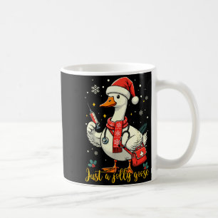 Gewoon een vrolijke gans verpleegster Kerst grappi Koffiemok