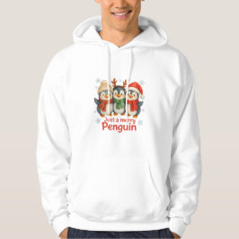 Gewoon een vrolijke pinguïn Kerstmis trui Hoodie