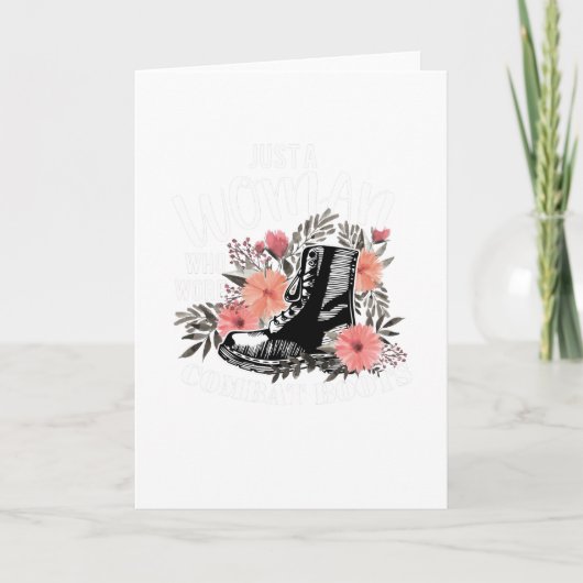 Gewoon een vrouw die strijdt tegen Boots Veteran Kaart (Voorkant)