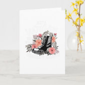 Gewoon een vrouw die strijdt tegen Boots Veteran Kaart (Gele Bloem)