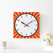 Gewoon een vun en kleurrijk Splat Wall-slot Vierkante Klok (Huis)