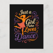 Gewoon een wie graag danst Dansen Briefkaart (Voorkant)