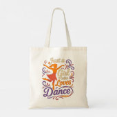 Gewoon een wie graag danst Dansen Tote Bag (Achterkant)