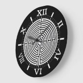 Gewoon een Wijze van de Wijzerplaat op Zwarte Wijz Grote Klok (Hoek)