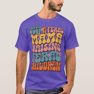 Gewoon een wilde mama die wilde kinderen opvoedt v t-shirt