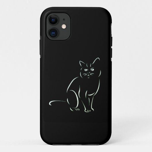Gewoon een witte kat Case-Mate iPhone case (Achterkant)