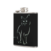 Gewoon een witte kat heupfles (Links)