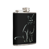 Gewoon een witte kat heupfles (Rechts)