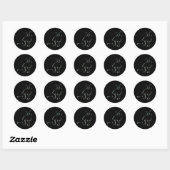 Gewoon een witte kat ronde sticker (Vel)