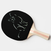 Gewoon een witte kat tafeltennisbatje (Zijkant)