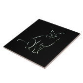 Gewoon een witte kat tegeltje (Zijkant)