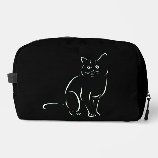 Gewoon een witte kat toilettasje (Voorkant)
