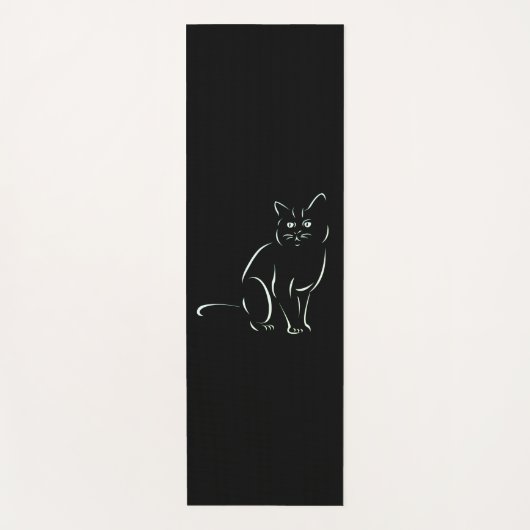 Gewoon een witte kat yogamat (Voorkant)