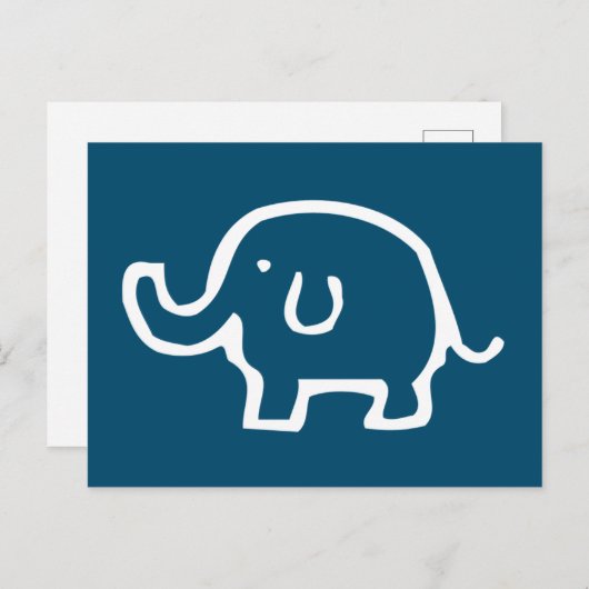 Gewoon een witte olifant briefkaart (Voorkant / Achterkant)