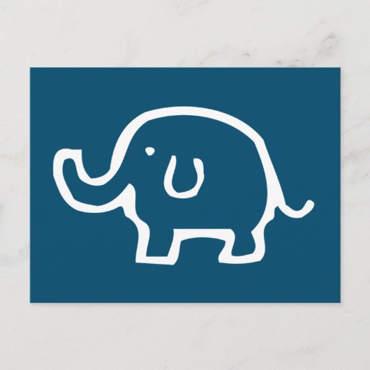 Gewoon een witte olifant briefkaart (Voorkant)