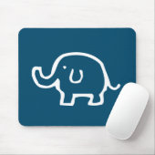 Gewoon een witte olifant muismat (Met muis)