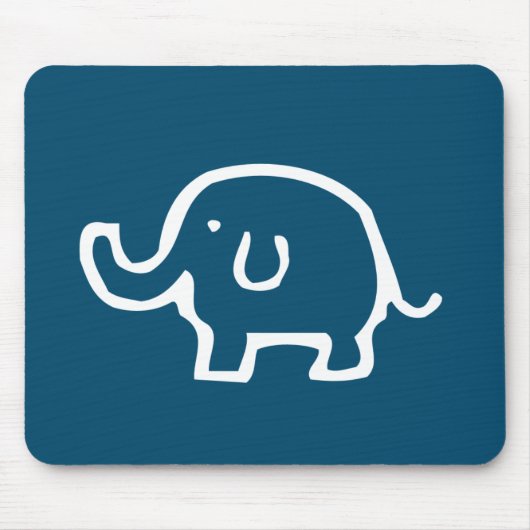 Gewoon een witte olifant muismat (Voorkant)