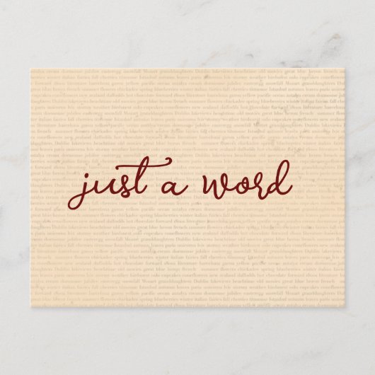 Gewoon een woord briefkaart (Voorkant)