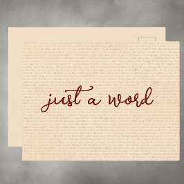 Gewoon een woord briefkaart