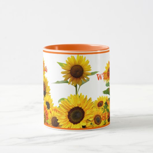 Gewoon een zonnebloem Zonnebloem Zonnezon - Aangep Mok (Midden)