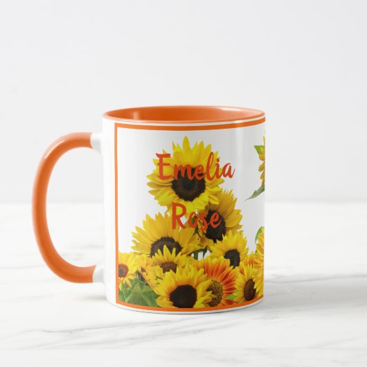 Gewoon een zonnebloem Zonnebloem Zonnezon - Aangep Mok (Links)