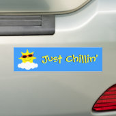Gewoon een zonnebril met een zonnebril. bumpersticker (Op auto)
