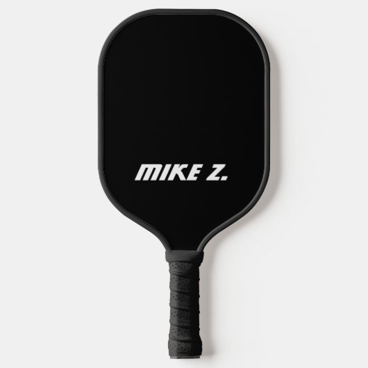 Gewoon een zwarte Pickleball Paddle met moderne na (Voorkant)