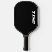 Gewoon een zwarte Pickleball Paddle met moderne na (Achterkant)