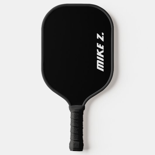 Gewoon een zwarte Pickleball Paddle met moderne na (Achterkant)