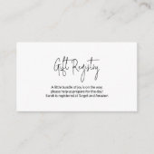 Gewoon eenvoudig Baby shower Gift Registry Informatiekaartje (Voorkant)