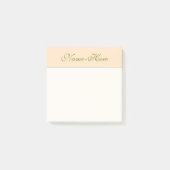 Gewoon, eenvoudig, Bisque achtergrond en Groene Na Post-it® Notes (Voorkant)