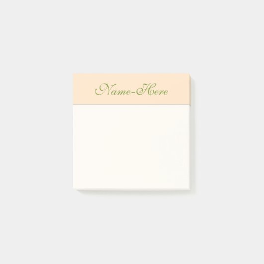 Gewoon, eenvoudig, Bisque achtergrond en Groene Na Post-it® Notes (Voorkant)