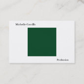 Gewoon eenvoudig bos Groen Wit Minimalistisch Mode Visitekaartje (Voorkant)