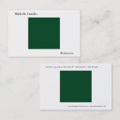 Gewoon eenvoudig bos Groen Wit Minimalistisch Mode Visitekaartje (Voorkant / Achterkant)