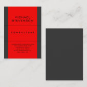 Gewoon eenvoudig consultant, rood grijs Visitekaar Visitekaartje (Voorkant / Achterkant)