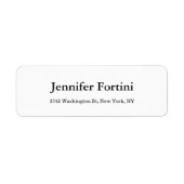 Gewoon eenvoudig elegant zwart-wit etiket (Voorkant)