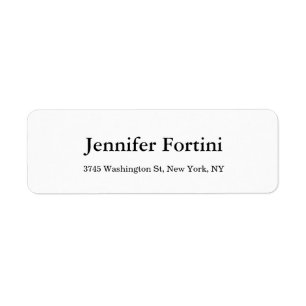 Gewoon eenvoudig elegant zwart-wit etiket