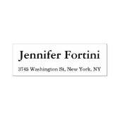 Gewoon eenvoudig elegant zwart-wit zelfinktende stempel (Design)