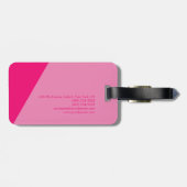 Gewoon eenvoudig eminine minimalistisch roze bagagelabel (Achterkant horizontaal)