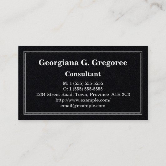 Gewoon, eenvoudig en minimaal Visitekaartje (Voorkant)