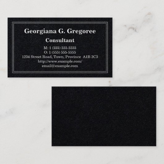 Gewoon, eenvoudig en minimaal Visitekaartje (Voorkant / Achterkant)