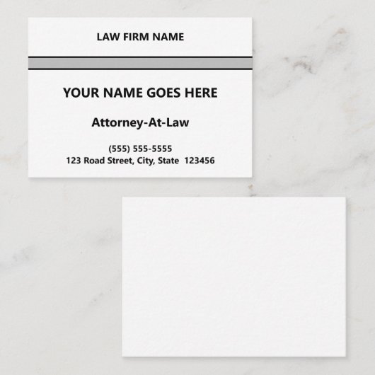 Gewoon, eenvoudig en minimaal Visitekaartje voor a (Voorkant / Achterkant)