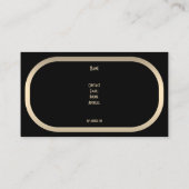 Gewoon Eenvoudig Goud Zwart Elegant Classy 2C Visitekaartje (Achterkant)