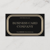 Gewoon Eenvoudig Goud Zwart Elegant Classy 2C Visitekaartje (Voorkant)