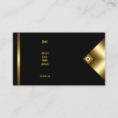 Gewoon Eenvoudig Goud Zwart Elegant Classy 4a Visitekaartje (Achterkant)