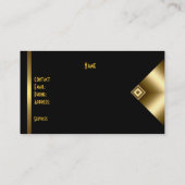 Gewoon Eenvoudig Goud Zwart Elegant Classy 5 Visitekaartje (Achterkant)