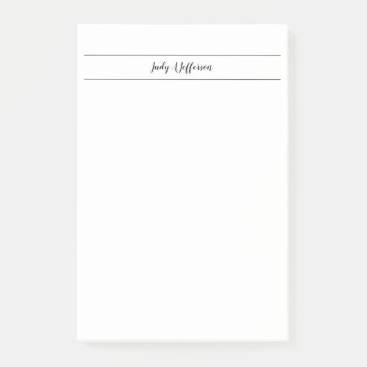 Gewoon eenvoudig klassiek minimalistisch handschri post-it® notes (Voorkant)